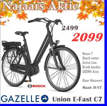 E-Bike NAJAAR AKTIE: Union/Gazelle E-Bikes met hoge korting! beschikbaar voor biedingen