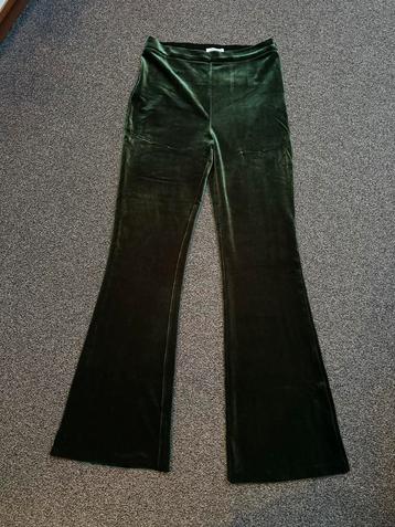 Nieuwe broek groen velours velvet maat M van Loavies beschikbaar voor biedingen