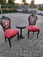2 x barok stoelen met melk meisje opnieuw gestoffeerd, Ophalen of Verzenden