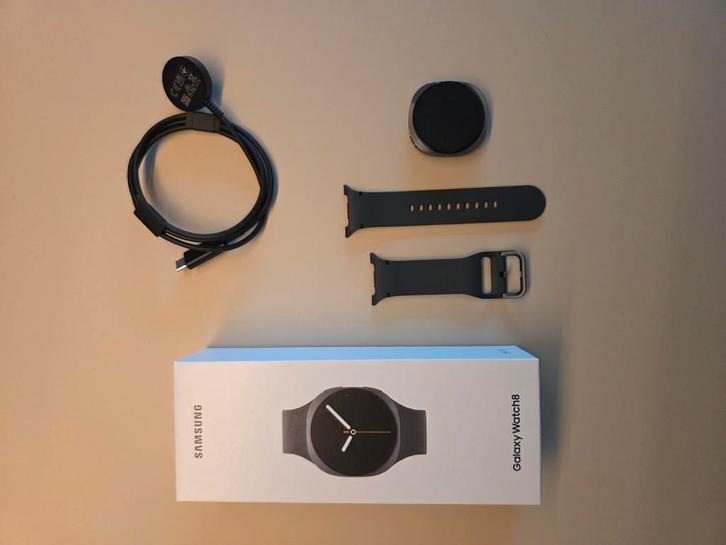 NIEUW samsung galaxy watch 8, Sieraden, Tassen en Uiterlijk, Smartwatches, Nieuw, Android, Zwart, Afstand, Calorieverbanding, Conditie