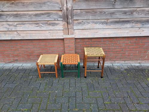 3 x vintage design touw krukjes krukken, Antiek en Kunst, Antiek | Meubels | Stoelen en Banken, Ophalen