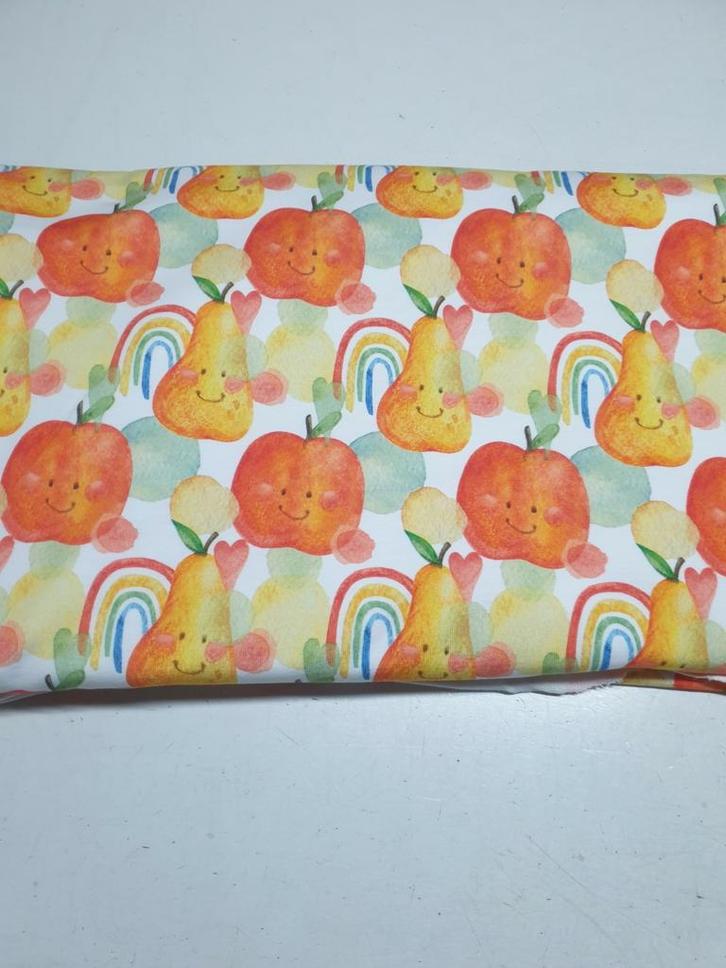 French terry appel peer (134), Hobby en Vrije tijd, Stoffen en Lappen, Nieuw, Katoen, 120 cm of meer, 30 tot 200 cm, Ophalen of Verzenden