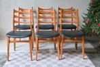 Vintage set van 6 eetkamer stoelen Baehre Mignon, Huis en Inrichting, Stoelen, Ophalen, Gebruikt, Zwart, Hout