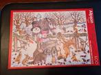 Alipson puzzel, 500 st, Two Snowmen Winter Scene, Ophalen of Verzenden, 500 t/m 1500 stukjes, Legpuzzel, Zo goed als nieuw