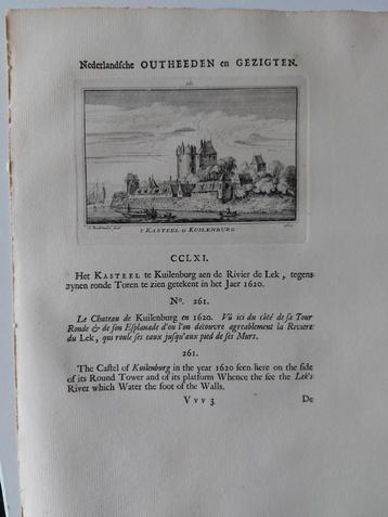Kasteel Kuilenburg Culemborg Gravure van Rademaker 1ste druk beschikbaar voor biedingen