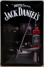 Jack Daniels pool whiskey relief reclamebord van metaal deco