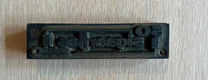 Sigaren stempel drukplaat antiek, Antiek en Kunst, Antiek | Gereedschap en Instrumenten, Ophalen of Verzenden