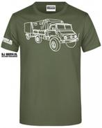 Mercedes Benz unimog S 404 met aanhanger, Ophalen of Verzenden, Landmacht, Nederland, Kleding of Schoenen