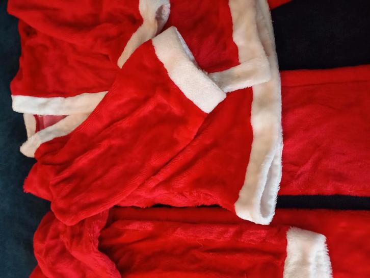 2x Fluffy Kerstman Pak Zonder Mutsen (one size), Kleding | Heren, Carnavalskleding en Feestkleding, Zo goed als nieuw, Kleding