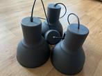 Ikea lamp Hektar 3 stuks, donkergrijs, 22 cm, Ophalen of Verzenden, Zo goed als nieuw, Metaal, Minder dan 50 cm