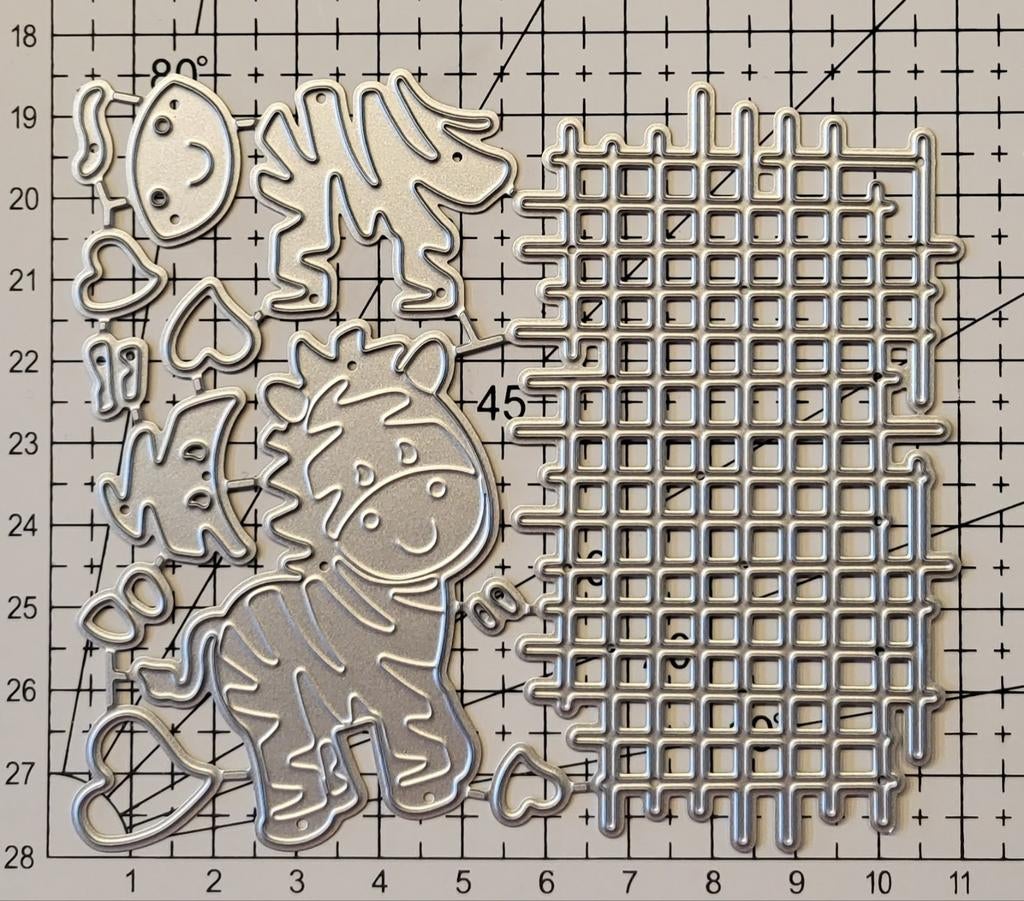Snijmal zebra / raster/ hartjes, Ophalen of Verzenden, Euro's