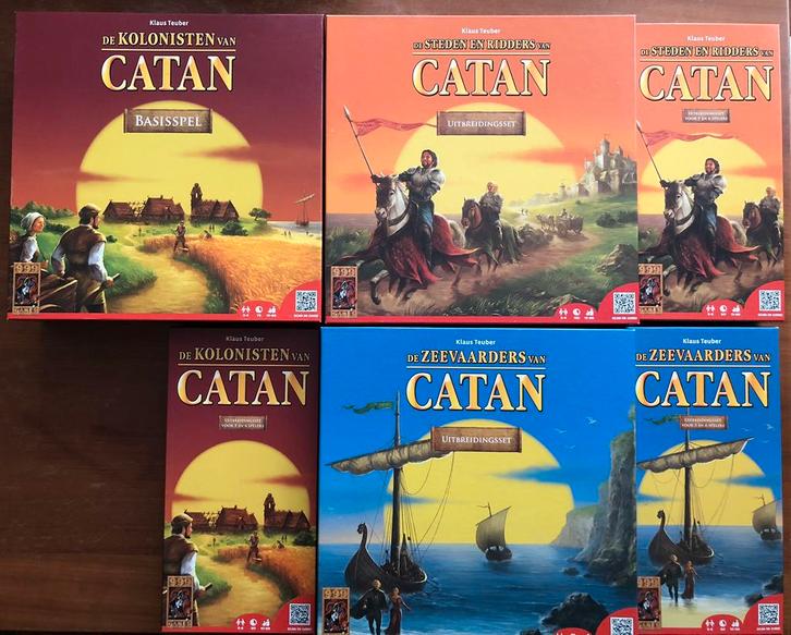 Catan basisspel, Zeevaarders en Ridders en Ridders 6p, Hobby en Vrije tijd, Gezelschapsspellen | Bordspellen, Zo goed als nieuw