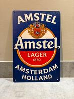 Mancave Bar Café Wanddecoratie metalen bordje Amstel bier, Ophalen of Verzenden, Zo goed als nieuw, Reclamebord, Plaat of Schild