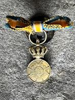 Miniatuur ere medaille in brons Oranje Nassau reversstrikje, Postzegels en Munten, Ophalen of Verzenden, Brons
