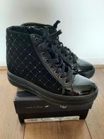 igi&co zwart leren veterschoen enkellaars, maat 38, Ophalen of Verzenden, Nieuw, Zwart