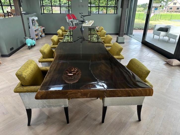 Zeer grote / lange en bijzondere tafel, 5 meter x 1,10, Huis en Inrichting, Tafels | Eettafels, Gebruikt, 100 tot 150 cm, 200 cm of meer