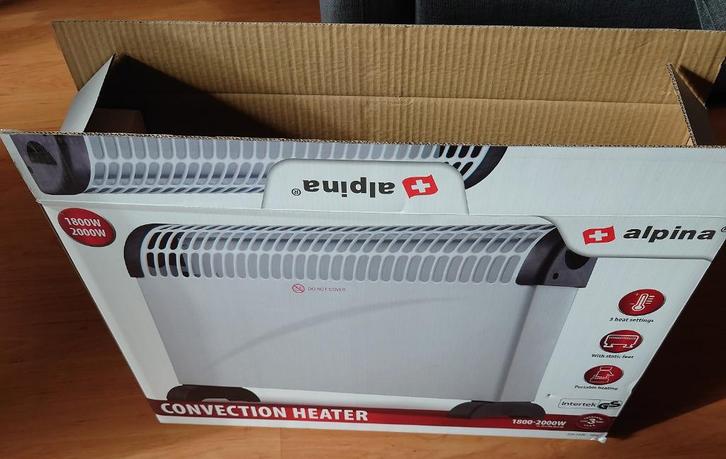 Alpina convector kachel - drie standen: 750W, 1250W, 2000W, Huis en Inrichting, Kachels, Zo goed als nieuw, Vrijstaand, Overige soorten