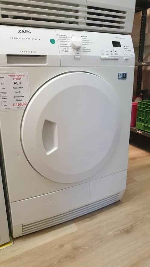 warmtepompdroger AEG - 7kg., Witgoed en Apparatuur, Wasdrogers, Gebruikt, Condens, Voorlader, 6 tot 8 kg, 85 tot 90 cm, Anti-kreukfase