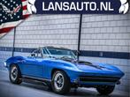 Chevrolet Corvette Stingray cabriolet 427 (bj 1966), Auto's, Oldtimers, Blauw, Bedrijf, Handgeschakeld, Onderhoudsboekje