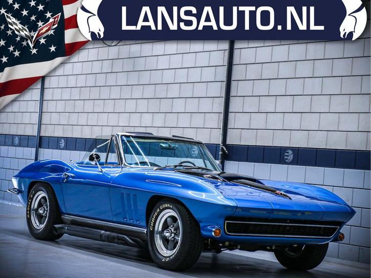 Chevrolet Corvette Stingray cabriolet 427 (bj 1966), Auto's, Oldtimers, Bedrijf, Te koop, Lederen bekleding, Open dak, Chevrolet