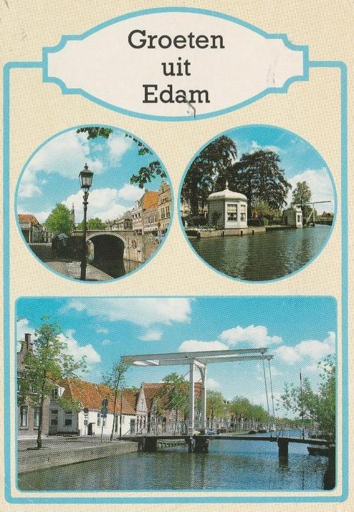 EDAM Bruggen Theekoepel Groeten, Verzamelen, Ansichtkaarten | Nederland, Gelopen, Noord-Holland, 1980 tot heden, Verzenden