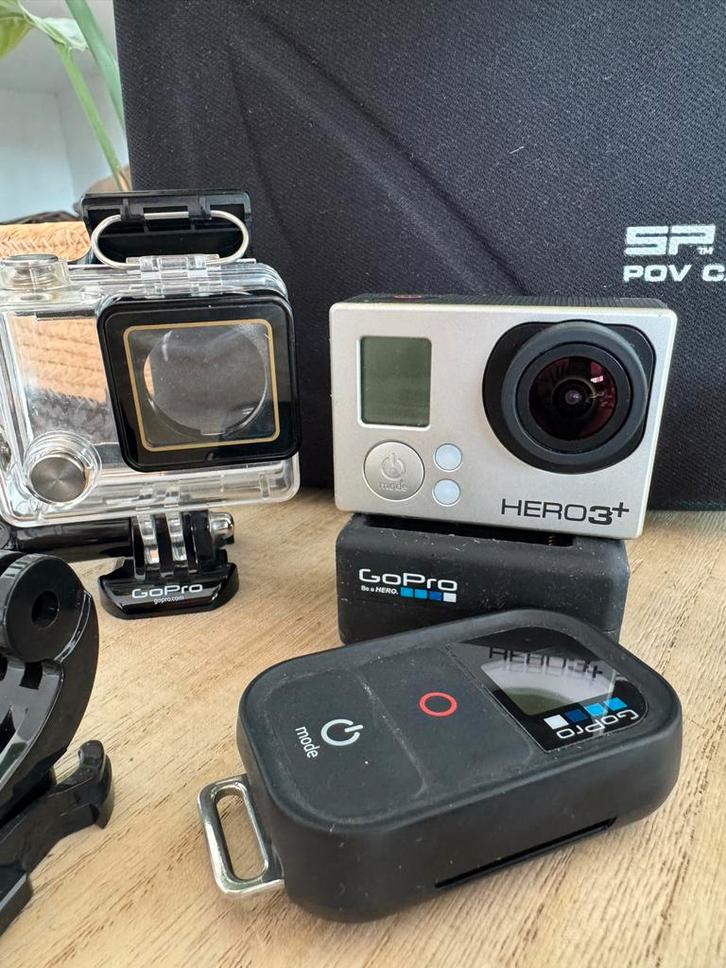 GoPro Hero 3+ Black Edition + veel accessoires, Audio, Tv en Foto, Actiecamera's, Gebruikt, GoPro, Ophalen