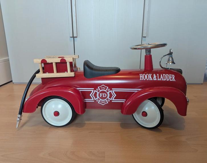 Retro Roller Sam Brandweer Loopauto, Kinderen en Baby's, Speelgoed | Buiten | Voertuigen en Loopfietsen, Gebruikt, Loopvoertuig