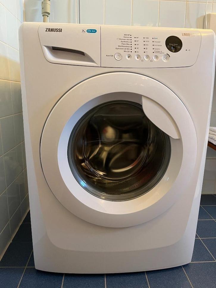 Zanussi Lindo 100 wasmachine 7 kg 1600t en transportbouten, Witgoed en Apparatuur, Wasmachines, Gebruikt, Voorlader, 6 tot 8 kg