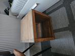Teakhouten kastje met glasplaat, Huis en Inrichting, Ophalen, Zo goed als nieuw