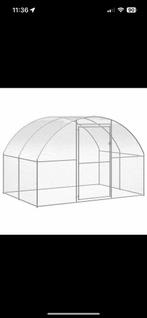 VidaXL voliere, overkapping, buitenren, Ophalen of Verzenden, Nieuw, Metaal, Volière