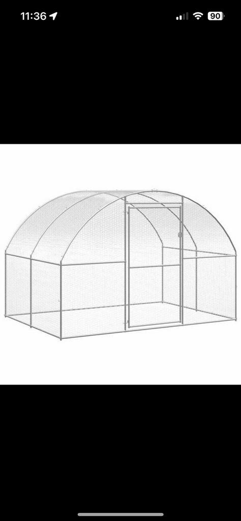 VidaXL voliere, overkapping, buitenren, Dieren en Toebehoren, Vogels | Hokken en Kooien, Nieuw, Volière, Metaal, Ophalen of Verzenden