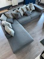 Hoekbank donkergrijs 290 x 2.25, Huis en Inrichting, Ophalen, 250 tot 300 cm, Gebruikt, Vierpersoons of meer