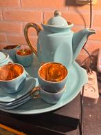 Vintage blauw goud theesetje, Ophalen of Verzenden
