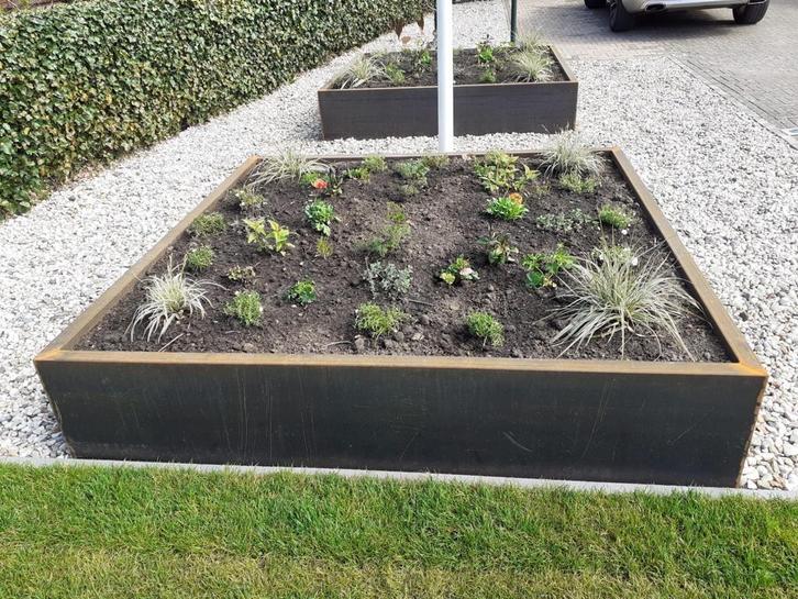 Goedkoopste conrtenstaal Bloembakken!! corten, plantenbak, Tuin en Terras, Bloembakken en Plantenbakken, Nieuw, Metaal, Tuin, 30 tot 60 cm