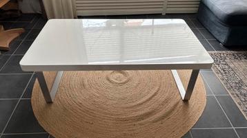 Salontafel wit hoogglans - 130x75x40 cm beschikbaar voor biedingen