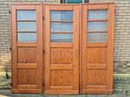 211hx238br Driedelige scheidingswand / deurenset met glas, Antiek en Kunst, Ophalen