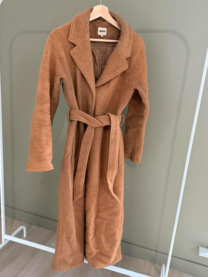 Wollen dames jas xs, Kleding | Dames, Jassen | Winter, Zo goed als nieuw, Maat 34 (XS) of kleiner, Bruin, Ophalen