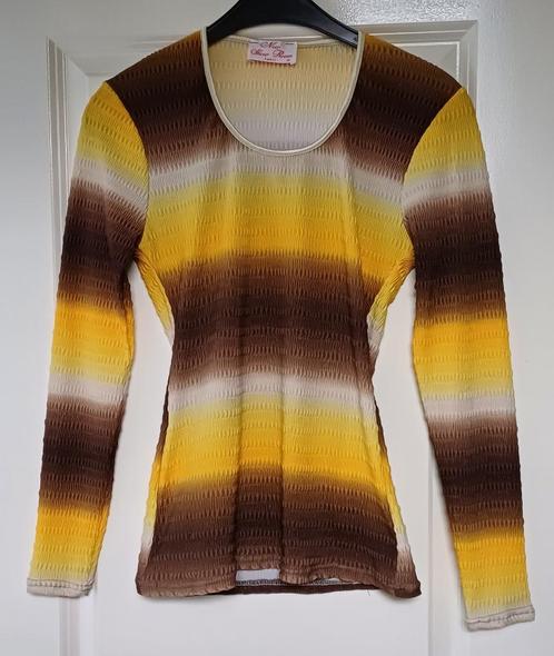 Dunne Trui Bruin Geel Wit XS S 36 ( Jool ), Kleding | Dames, Truien en Vesten, Zo goed als nieuw, Maat 34 (XS) of kleiner, Bruin