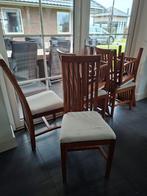 6 houten keuken stoelen, Ophalen, Gebruikt
