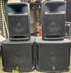 Yamaha PA set: 2x MSR800 sub + 2x MSR400 top, Ophalen of Verzenden, Gebruikt, 1000 watt of meer, P.A.