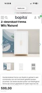 Bopita Fenna 2-deurskast - Wit/Naturel, Ophalen, Gebruikt, Kast, 50 tot 70 cm