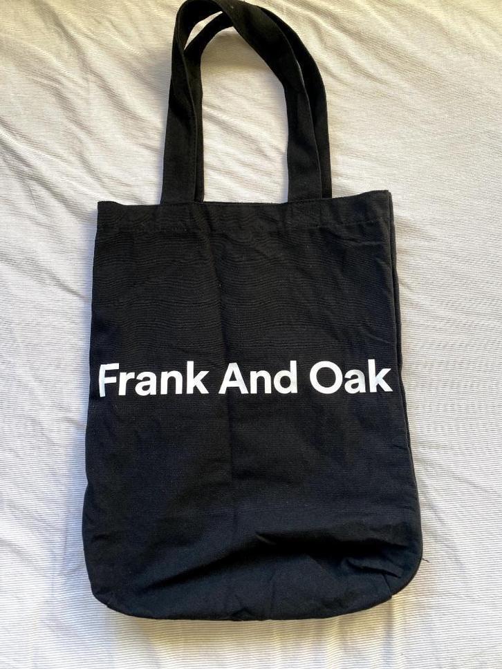 Stevige katoenen tas van Frank and Oak TOTE BAG, Sieraden, Tassen en Uiterlijk, Tassen | Schoudertassen, Zo goed als nieuw, Zwart