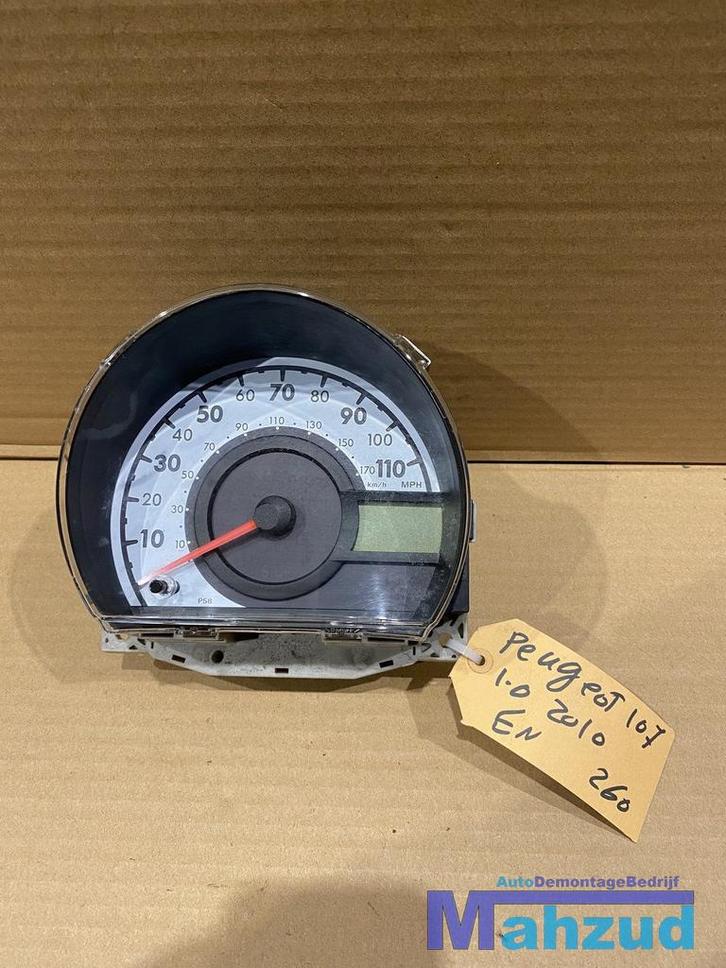 PEUGEOT 107 C1 AYGO KM Teller tellerunit UK ENGELS 2005-2014, Auto-onderdelen, Dashboard en Schakelaars, Peugeot, Gebruikt, Ophalen of Verzenden