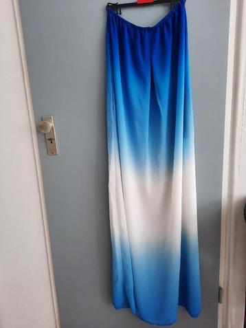 Maxi rok blauw-wit maat XL (NIEUW) beschikbaar voor biedingen