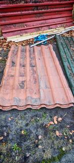 Gebruikte stalen dakplaten - diverse afmetingen, Gebruikt, Minder dan 5 m², Metaal, Rood
