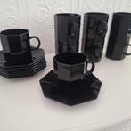 8 kop en schotels luminarc zwart, Huis en Inrichting, Keuken | Servies, Ophalen of Verzenden, Nieuw, Overige stijlen, Kop(pen) en/of Schotel(s)