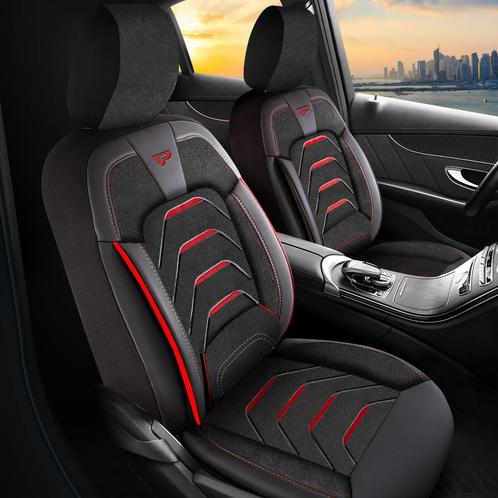 AUTOSTOELHOES-PANDASEATCOVER-BODRUM-ZWART/ROOD, Auto-onderdelen, Interieur en Bekleding, Audi, BMW, Citroën, Daihatsu, Fiat, Ford