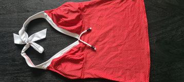 Tankini rood met stipjes Esprit