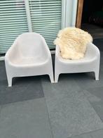 2 stuks SKARPO🌟 tuinstoelen Ikea champagne kleur, Tuin en Terras, Tuinstoelen, Ophalen of Verzenden, Gebruikt, Kunststof