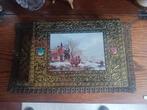 Vintage Beschuitbus met Winterlandschap 30x23x6, Antiek en Kunst, Ophalen of Verzenden